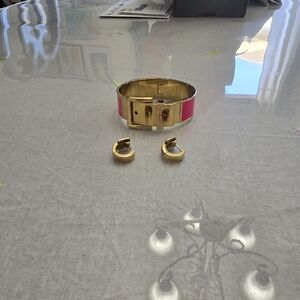 Michael Kors Pink and Gold Bracelet Set